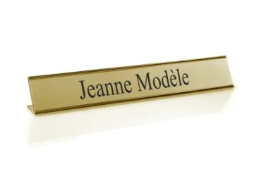 Desk name plate 0002, L-Form