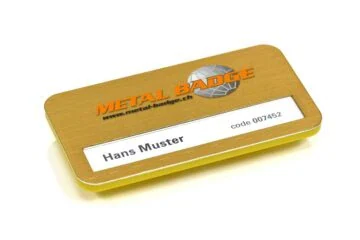 Name tag 0063 matt gold