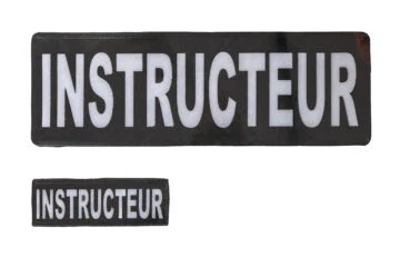 "INSTRUCTEUR" identification patch for clothing with Velcro backing