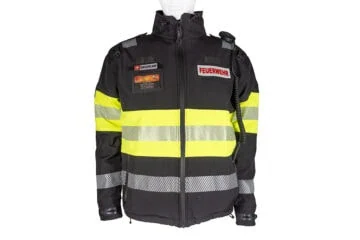 Softshell Safety Jacket in Black/Bright yellow with 3M Reflective Strips