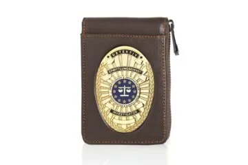 Leather pouch "Award" investigator EU, engraving