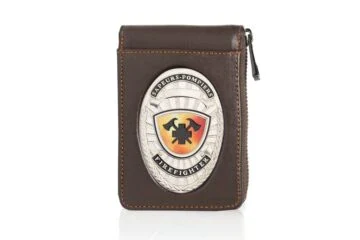 Leather pouch "Award" Firefighter, engraving
