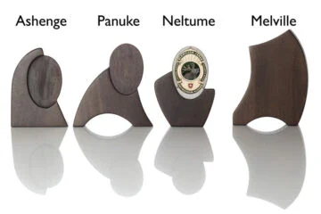 Wood (Walnut) with base Swiss Hunter