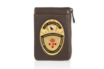 Leather pouch "Award" Fire Brigade Zurich Airport