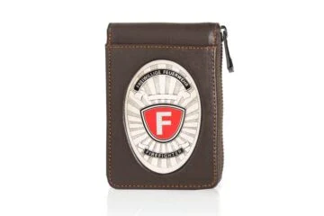Leather pouch "Award" Volunteer Fire Brigade, engraving