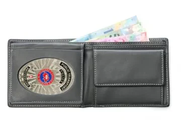 Leather wallet "Personal" railway police Switzerland