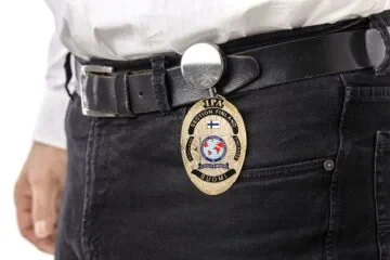 Approach belt clip with retractable badge IPA Finland
