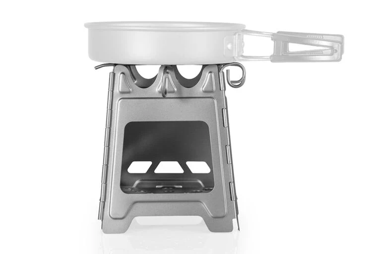 Portable Titanium Steel Outdoor Camping Grill – Foldable, for Wood and Charcoal 06 Grill Metal Badge