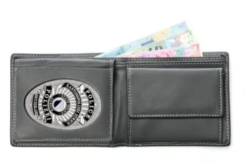 Leather wallet "Personal" Canton police Zurich