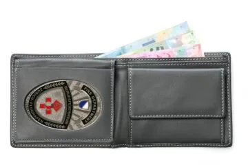 Leather wallet "Personal" Fire Brigade Zurich Aiport