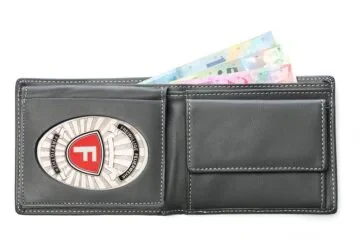 Leather wallet "Personal" Volunteer Fire Brigade, engraving