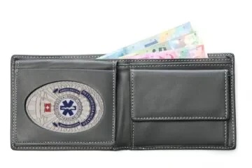 Leather wallet "Personal" Paramedic Switzerland, engraving