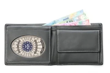 Leather wallet "Personal" investigator EU, engraving