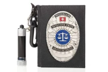 Wallet "Ranger Cordura" private investigator Switzerland, engraving