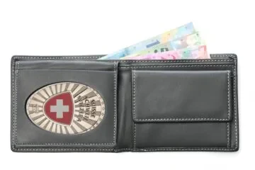 Leather wallet "Personal" Switzerland Fan Badge