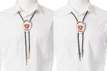 Bolo tie, Western tie Volunteer Fire Brigade, engraving