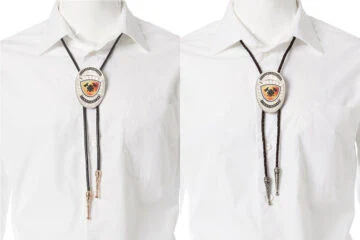 Bolo tie, Western tie Firefighter, engraving