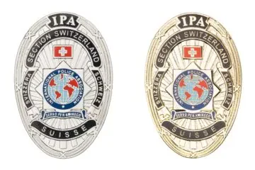 Small IPA Switzerland clip on pin in 3D mould, Butterfly clasp