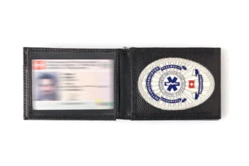 Leather wallet "Ambitious" Paramedic Switzerland, engraving