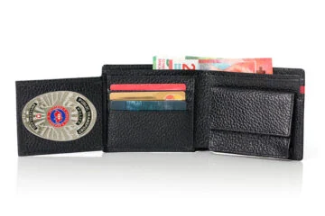 Leather wallet "Impressive" Railway police Switzerland