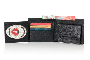 Leather wallet "Impressive" Volunteer Fire Brigade, engraving