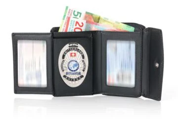 Leather wallet "Durable" IFPA Foreigner Police Switzerland