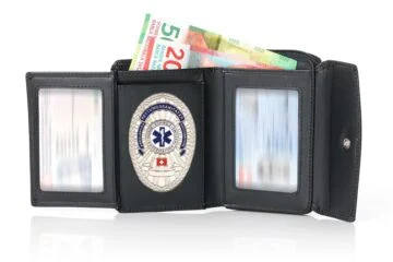 Leather wallet "Durable" Paramedic Switzerland, engraving