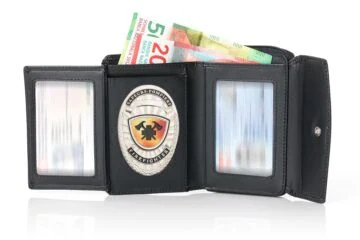 Leather wallet "Durable" Firefighter, engraving