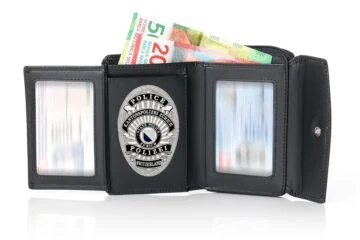 Leather wallet "Durable" canton police Zurich