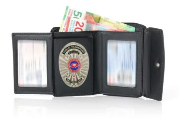 Leather wallet "Durable" Railway police Switzerland