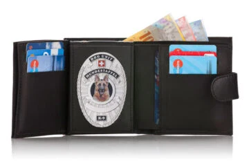 Leather wallet "Qualified - two in one" Dog Handler