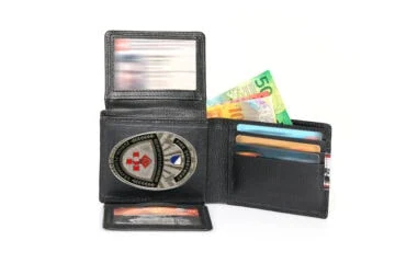 Leather wallet "Swiss Folklore line" Fire Brigade Zurich Airport
