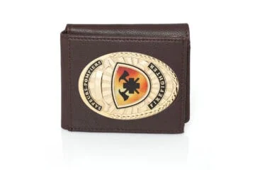 Leather wallet "Offroad" Firefighter, engraving