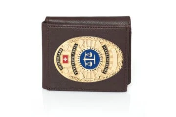 Leather wallet "Offroad" private investigator Switzerland, engraving