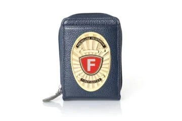 Leather wallet "Fashionable" Volunteer Fire Brigade, engraving