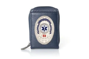 Leather wallet "Fashionable" Paramedic Switzerland, engraving