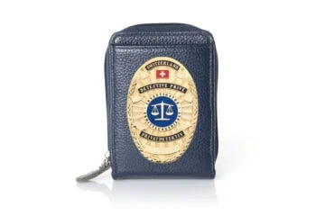 Leather wallet "Fashionable" private investigator Switzerland, engraving