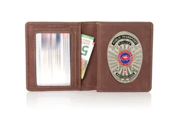 Leather wallet "Reliable" Railway police Switzerland