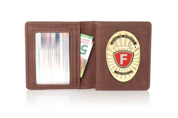 Leather wallet "Reliable" Volunteer Fire Brigade, engraving