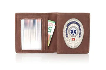 Leather wallet "Reliable" Paramedic Switzerland, engraving