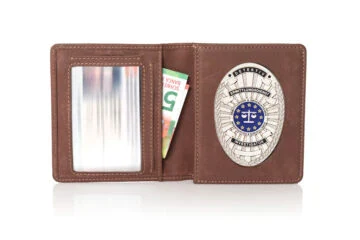 Leather wallet "Reliable" investigator EU, engraving