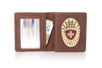 Leather wallet "Reliable" Switzerland Fan Badge
