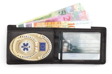 Leather wallet "Exclusive" Paramedic, engraving