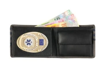 Leather wallet "Trendy" Paramedic, engraving