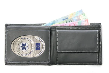 Leather wallet "Personal" Paramedic, engraving