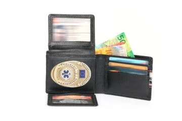 Leather wallet "Swiss Folklore line" Paramedic, engraving