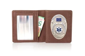Leather wallet "Reliable" Paramedic, engraving