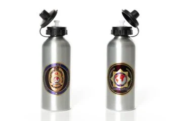 IPA aluminium bottle printed on both sides silver