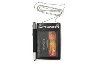 Portrait format for hanging, around the neck, inscribed with KANTONSPOLIZEI on one side