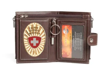 Leather wallet “Approach” Switzerland Fan Badge
